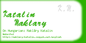katalin maklary business card
